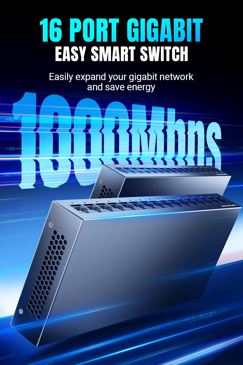16 Port Gigabit Switch Bild 2 anzeigen