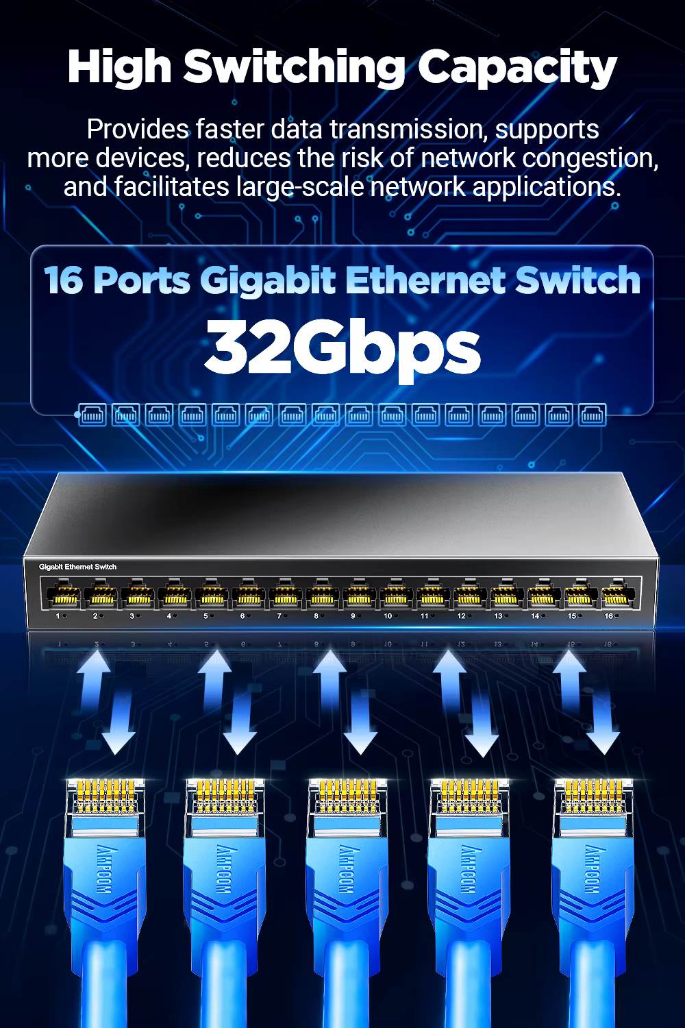 16 Port Gigabit Switch Bild 4 anzeigen