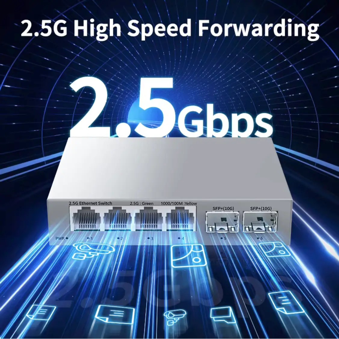 6 Port Ethernet Switch 2,5G/10G Bild 2 anzeigen