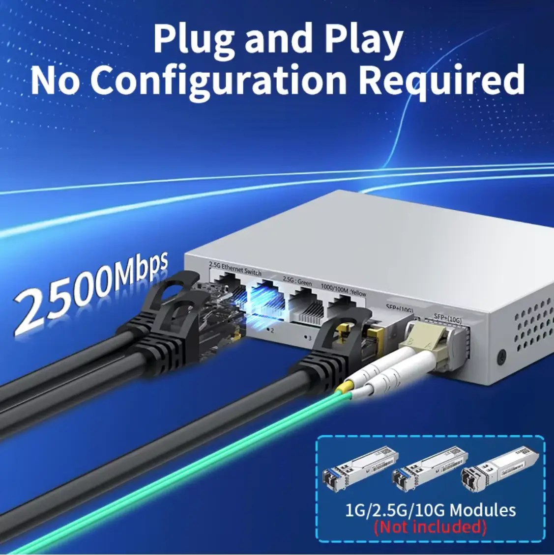 6 Port Ethernet Switch 2,5G/10G Bild 3 anzeigen