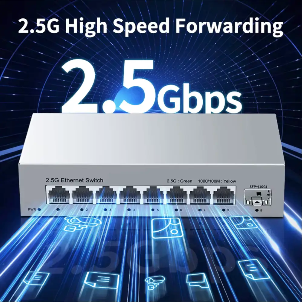 9 Port Ethernet Switch 2,5G/10G Bild 2 anzeigen