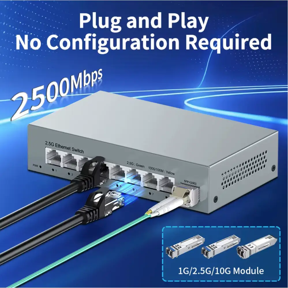 9 Port Ethernet Switch 2,5G/10G Bild 3 anzeigen